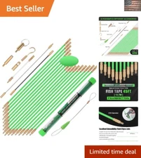 Versatile 45FT Electrical Wire Pulling Rods with 8 Attachments in Storage Case