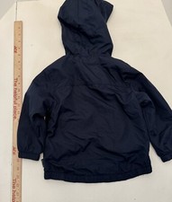 Baby Gap Toddler Blue Lined Lightweight Zip Hooded Jacket Size 2 Years