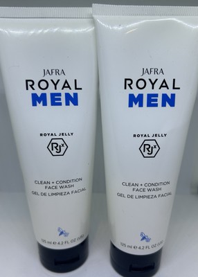 NEW Set Of 2 Jafra Royal Men Royal Jelly Clean+Condition Face Wash 4.2 fl.oz