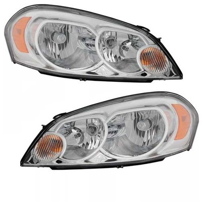 For 06-16 Impala & 06-07 Monte Carlo Front Headlight Headlamp with Bulb PAIR SET