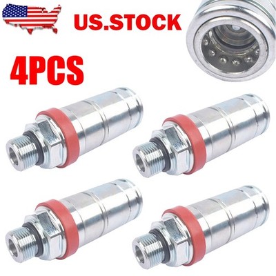 4PCS Hydraulic Female Quick Release Coupling For John Deere 6400 6410 6420