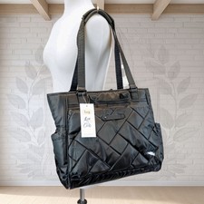 NUEVO ❤️ Bolso de Mano Lug Cabby Negro RFID Charm Bar