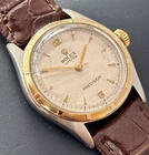 Rare Vintage 1948 18k Gold Steel Rolex Oyster Precision Ref 5059 34mm Mens Watch