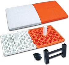 Orange/White Double First Base with In-Ground Anchor for Youth Baseball, Made of