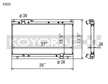 Koyo V2032 Radiator For Acura NSX Race 1991-2005 3.0L MT