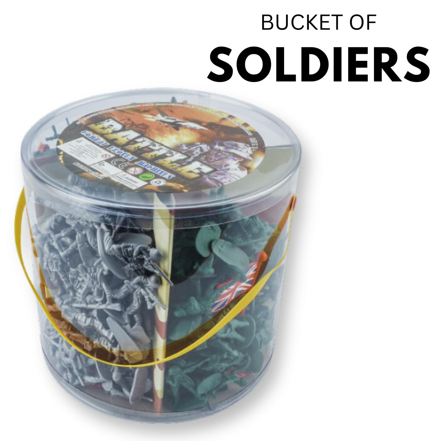 Liberty Imports 200 PCS Army Men Toy Soldiers Military Action Figures Bucket ...