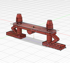 High Resolution Dinky 359/360 Eagle 2 Piece Reproduction Kit Red Landing Legs