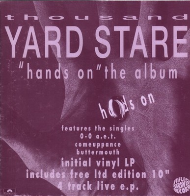 Thousand Yard Stare Hands On card UK Stifled Aardvark Records 12''x12'' promo shop