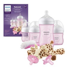 Baby Bottle Gift Set 4oz 9oz Pink Natural Response Philips Avent SCD838 Bottles