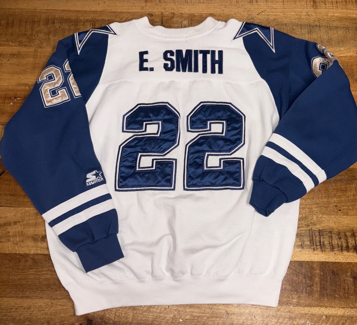 Very Rare Vtg 90s Emmit Smith Dallas Cowboys Starter V Neck