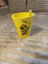 Vintage Yellow Plastic "Disney on Parade" Sippy Cup with Mickey Mouse