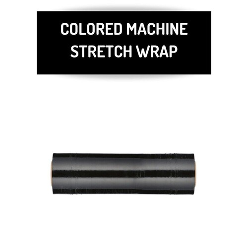 Cast Machine Stretch Wrap, 20" x 5000' 90 Gauge 2 Rolls Dark Black Shrink Flim - Picture 2 of 6