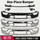 VRC Steel Front Bumper Face Bar Fit For Ford F-150 2021 2022 2023 Black  Chorme