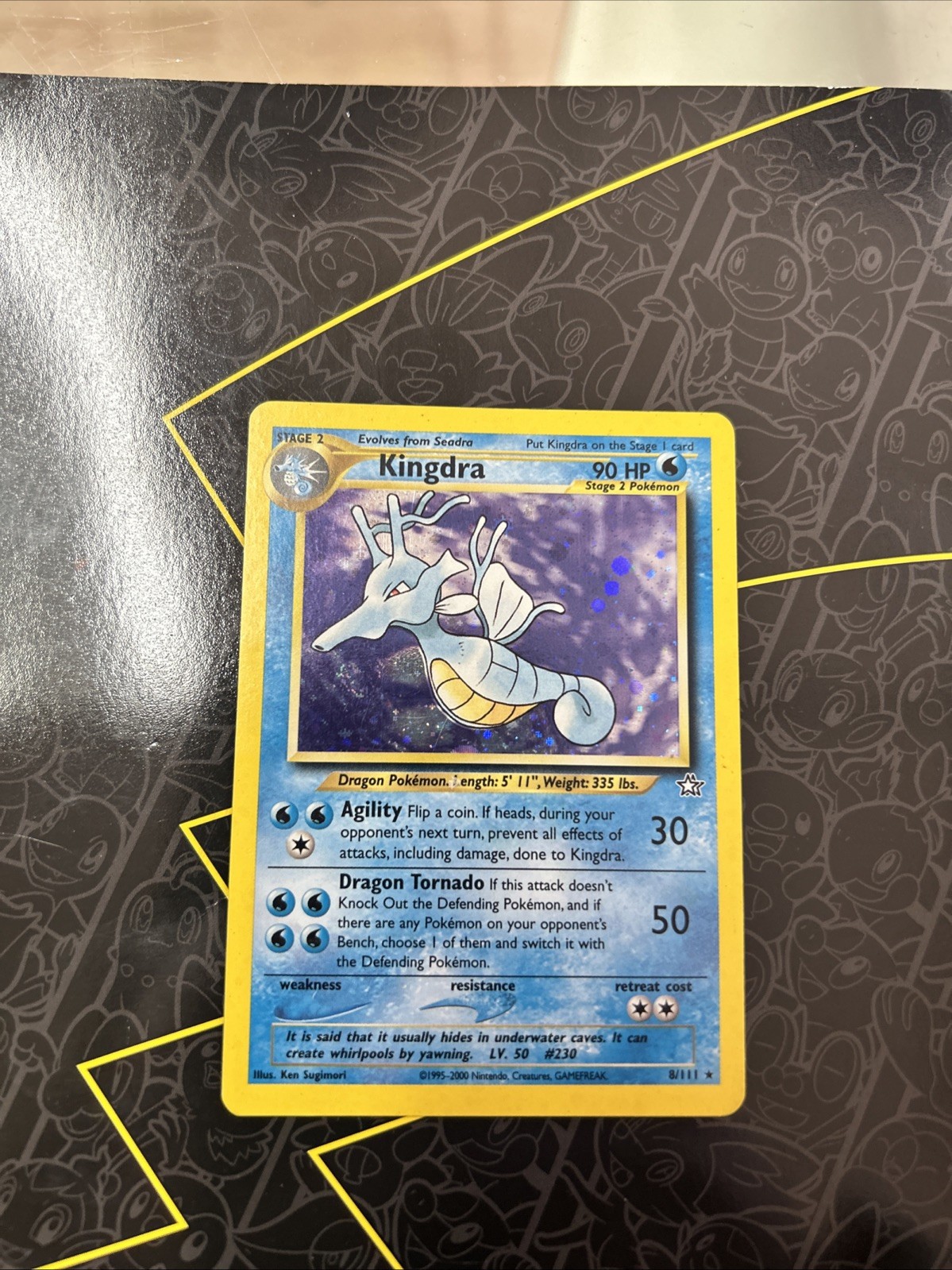 Kingdra (8/111) Rare Holo Neo Genesis Pokemon Card - Near Mint