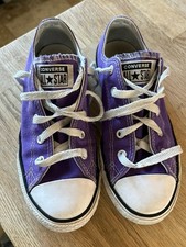 Converse All Star Kid Youth 2 Classic Purple Canvas Sneaker Lace Up Low Top Shoe