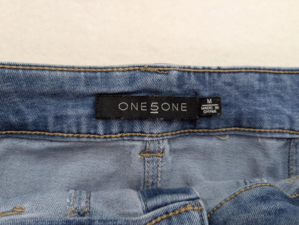 Falda para mujer One 5 One talla M denim lápiz botón delantero elástico lavado medio Foto 4 de 4