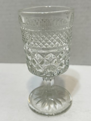 Vintage Anchor Hocking Replacement Pressed Glass Wexford Pattern Wine Glass