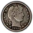 1893-O 25c Silver Barber Quarter - VF - SKU-Y6661