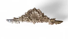 Vintage French 34” Long shell pediment over the door wall Ormolu