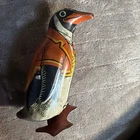 Vintage 1930’s 1940’s J. Chein Tin Litho Wind-Up Waddling Penguin Toy