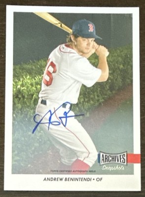 Andrew BENINTENDI 2017 Topps Archives Snapshots RC On Card AUTO #AS-ABE 4/60 