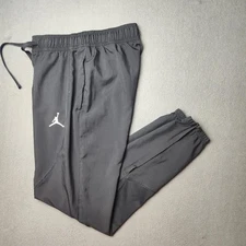 Jordan Dri-FIT Pants Mens Small Black Zip Cuff Tapered Athletic Basketball Nike