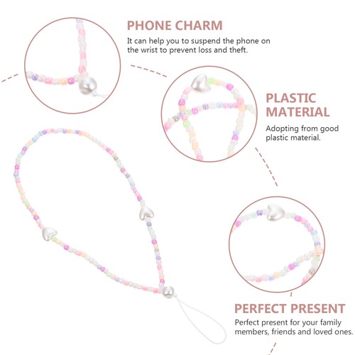 Beaded Phone Strap Decorative Phone Lanyard Phone Mobile Lanyard - 第 4/12 張圖片