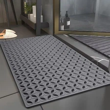Non Slip Bathtub Mat, Long Shower Mat with Strong Suction Cups and Drain Hole...