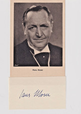 HANS MOSER   Autogramm Zettelsignatur Origina...