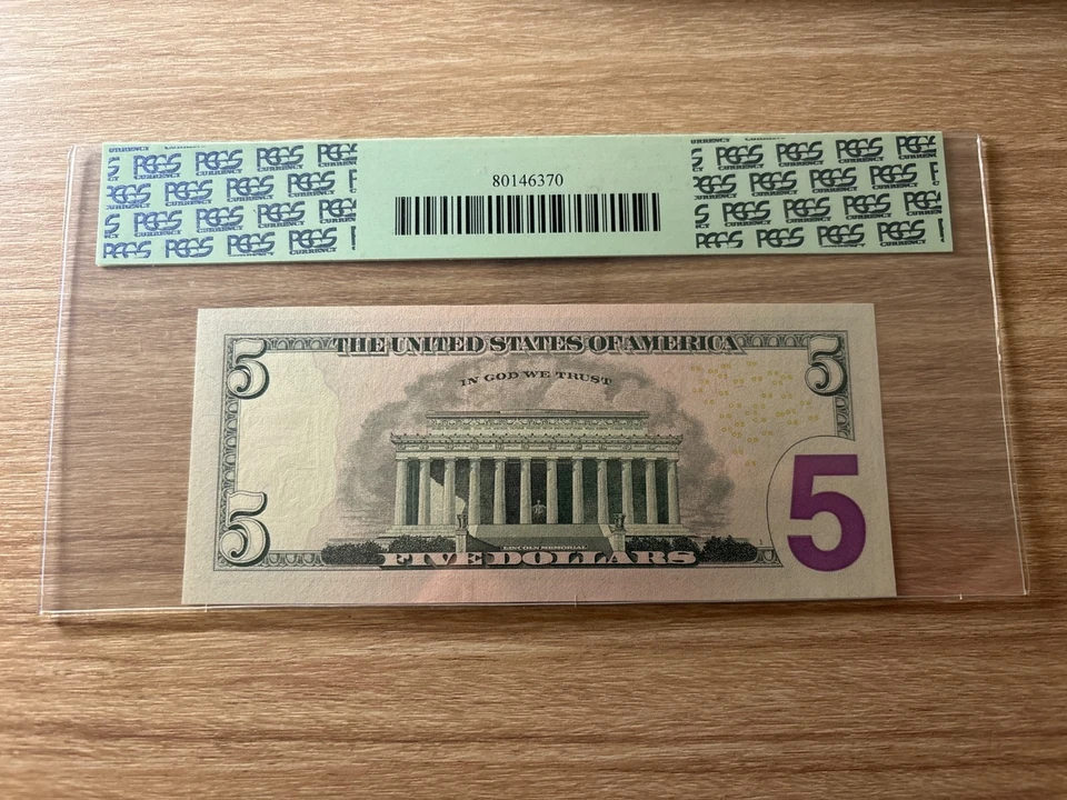 US 5 $ 2006 PCGS 66 PPQ Fr #1993-A*Star Note FRN Boston Cabral/Paulson - Image 2 of 2