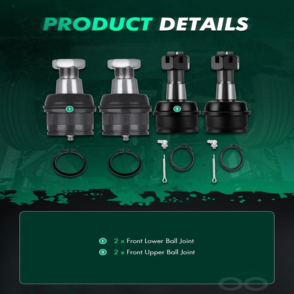 4x Para Dodge Ram 2500 1994-1999 4x4 Kit de suspensión de rótulas superiores inferiores delanteras Foto 2 de 4