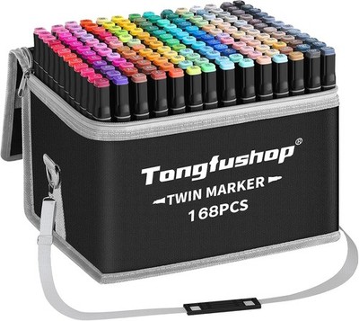 Füllfederstift Set 168 Farben Doppeltipp Dauerhaft Farbver