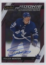 2023-24 O-Pee-Chee Platinum Rookie Matte Pink Fraser Minten #R-FM Auto 1e7g