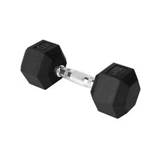 YES4ALL CHROME GRIP ENCASED HEX DUMBBELLS 10LBS WITH ANTI-SLIP SINGLE - BLACK