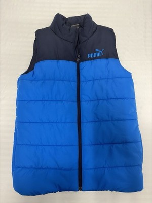 Puma Boys Sleeveless Puffer Vest Blue Youth Size Medium (10-12)