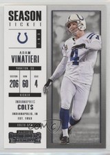 2017 Panini Contenders Season Ticket Adam Vinatieri #18 fm0