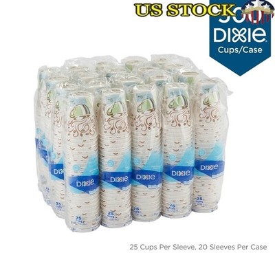 Dixie Disposable Hot Paper Cups Insulated Comfort Grip 500 Count Business Use