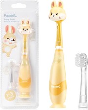 Papablic Toddler Sonic Electric Toothbrush Kids 1 Count Pack of 1 , White