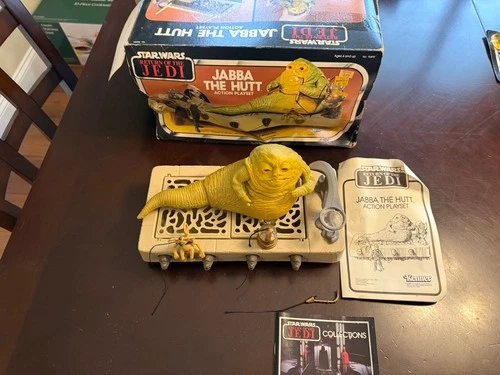 Vintage Star Wars Jabba The Hutt Action Set Near Complete Damaged Box ROTJ