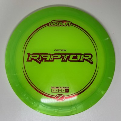 Discraft First Run Z Raptor Green 172g OOP Rare