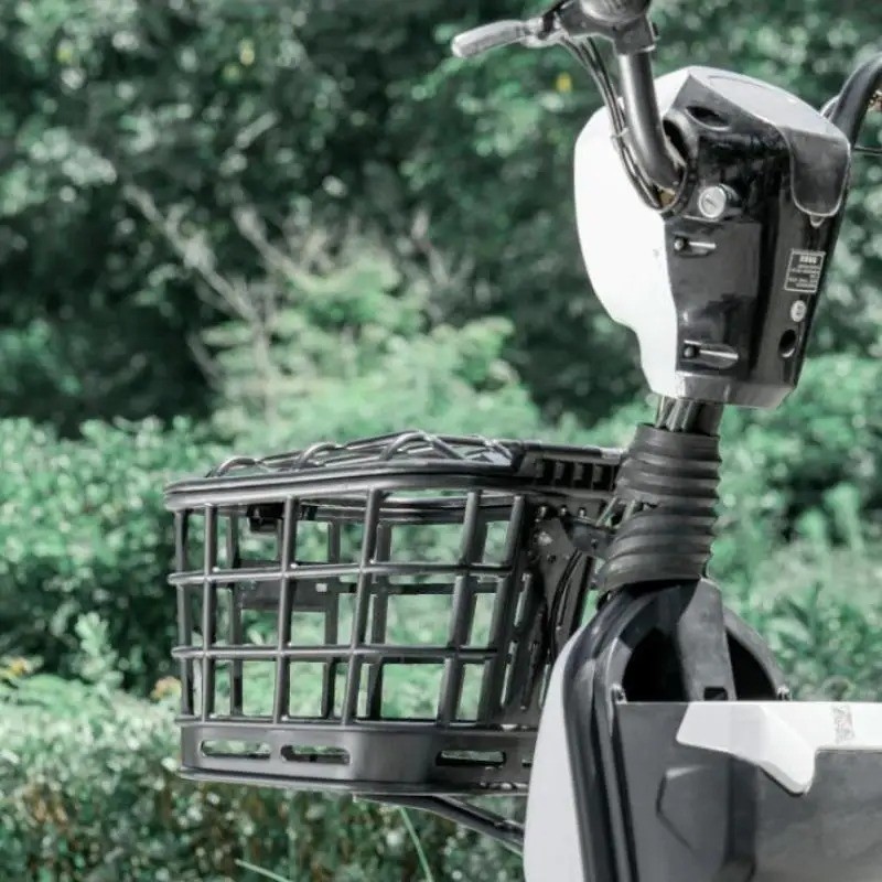 Detachable Front Bike Basket w/ Lid | Large Capacity PC Storage for E-Bike