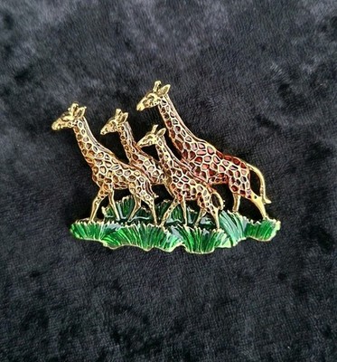 Giraffe Brosche goldfarben Vintage inspiriert Schmuck Geschenk Brosche 