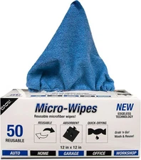 Eurow 200GSM Microfiber Cleaning and Drying Cloths with 12 x 12 in, Blue 