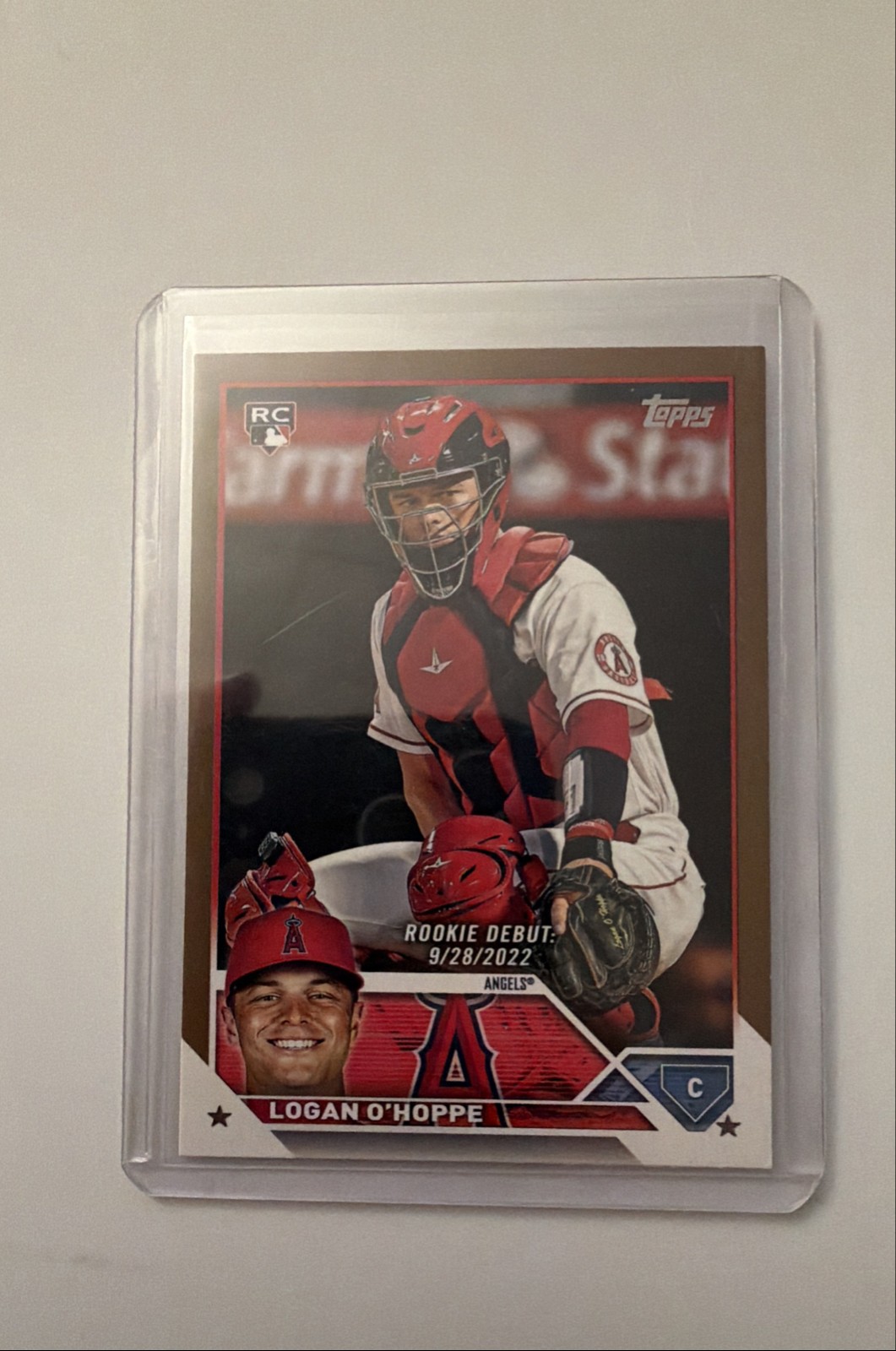 2023 Topps Update Series - Rookie Debut Logan O'Hoppe #US93 Gold /2023 (RC)