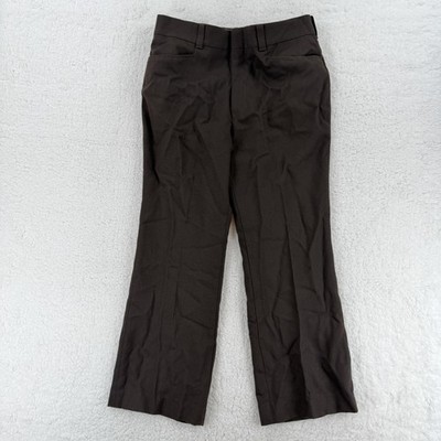 Vintage Levis Panatela Pants Mens 34x30 Brown Dress Slacks Polyester 70s (34x27)