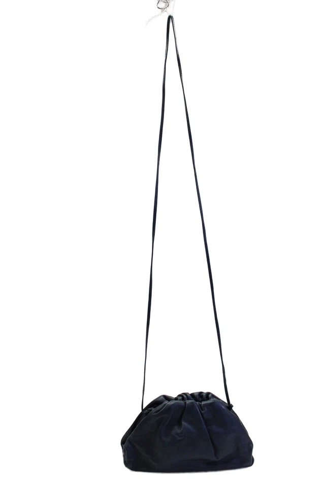 Bolso sin asas Bottega Veneta para mujer de cuero con bisagras azul talla S Foto 3 de 4