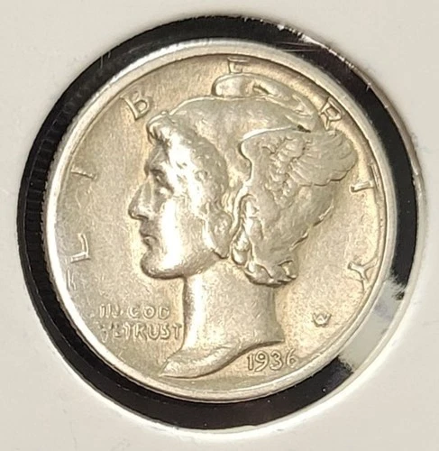 1936-D Mercury Dime AU+ About Uncirculated Plus - 90% Silver 10c