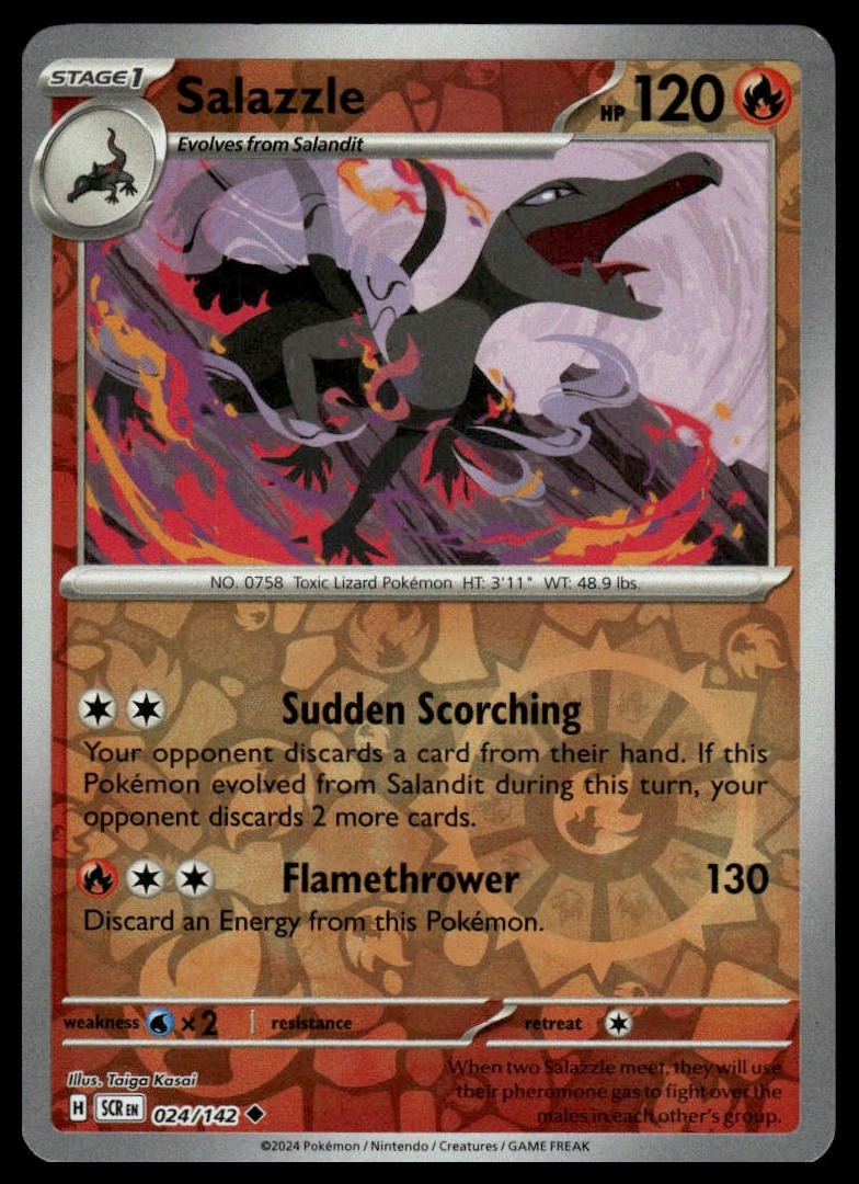 Salazzle SV07: Stellar Crown #024/142 Reverse Holo NM