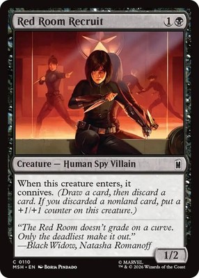 4x Red Room Recruit MTG Marvel Super Heroes NM Magic Regular