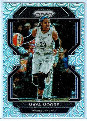 MAYA MOORE 2022 Panini Prizm WNBA Silver Prizm Mojo Card #100 #/25  LYNX ️HOF